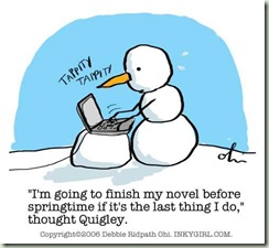 writing snowman